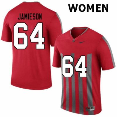 Women's Ohio State Buckeyes #64 Jack Jamieson Throwback Nike NCAA College Football Jersey Discount ROT8644RZ